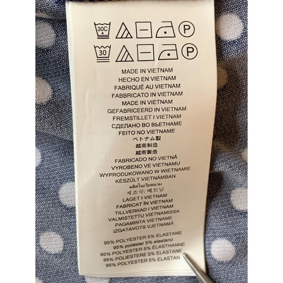 NWT Michael Kors Womens XL Navy Stretch Jersey Dot Sleeveless Dress RT10535 - Picture 4 of 8